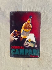 Metal sign, Cordial Campari liqueur, 20x30 cm