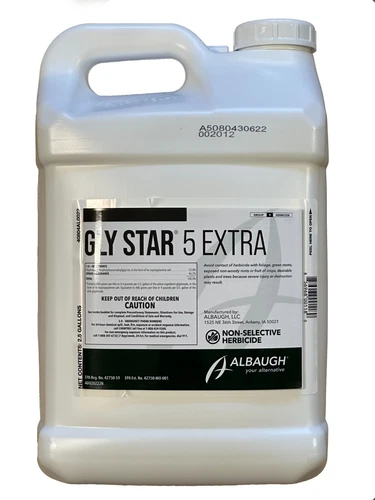 Gly Star 5 Extra Herbicide - 2.5 Gals, AG labeled 53.8% glyphosate w/ surfactant