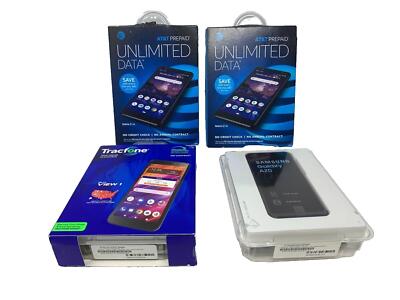 Lot Of 4 Samsung Nokia Blu Prepaid Mixed Carriers ***UNABLE TO ACTIVATE *READ***
