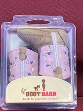 Lil Boot Barn Kids' Pink Boot Size Infant Size 1 Rubber Soul USA 6weeks-3 Months