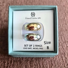 New House of Harlow 1960 set of Two Rings / size 8 / Box