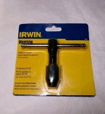 New IRWIN Hanson  High Carbon Steel  SAE  T-Handle Tap Wrench  1/4” 1/2”