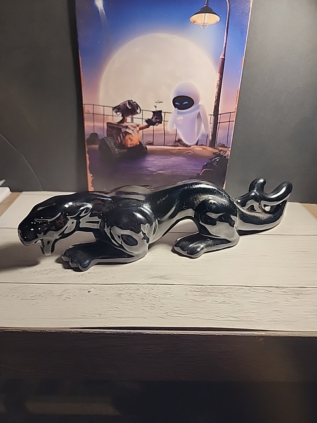 Vintage Hagger Stalking Black Panther Ceramic Mid Century Modern Pottery 13" thumbnail 2