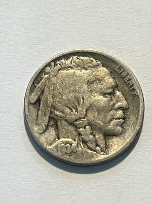 1934 Buffalo Nickel Grease Error Rare US Coin Circulated