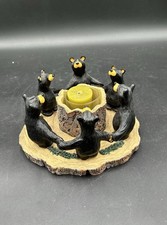 BearFoots "Circle of Bears" Jeff Fleming Big Sky Carvers Candle Holder Montana