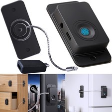 Fingerprint Fridge Lock Cabinet No Drill 20User USB Key