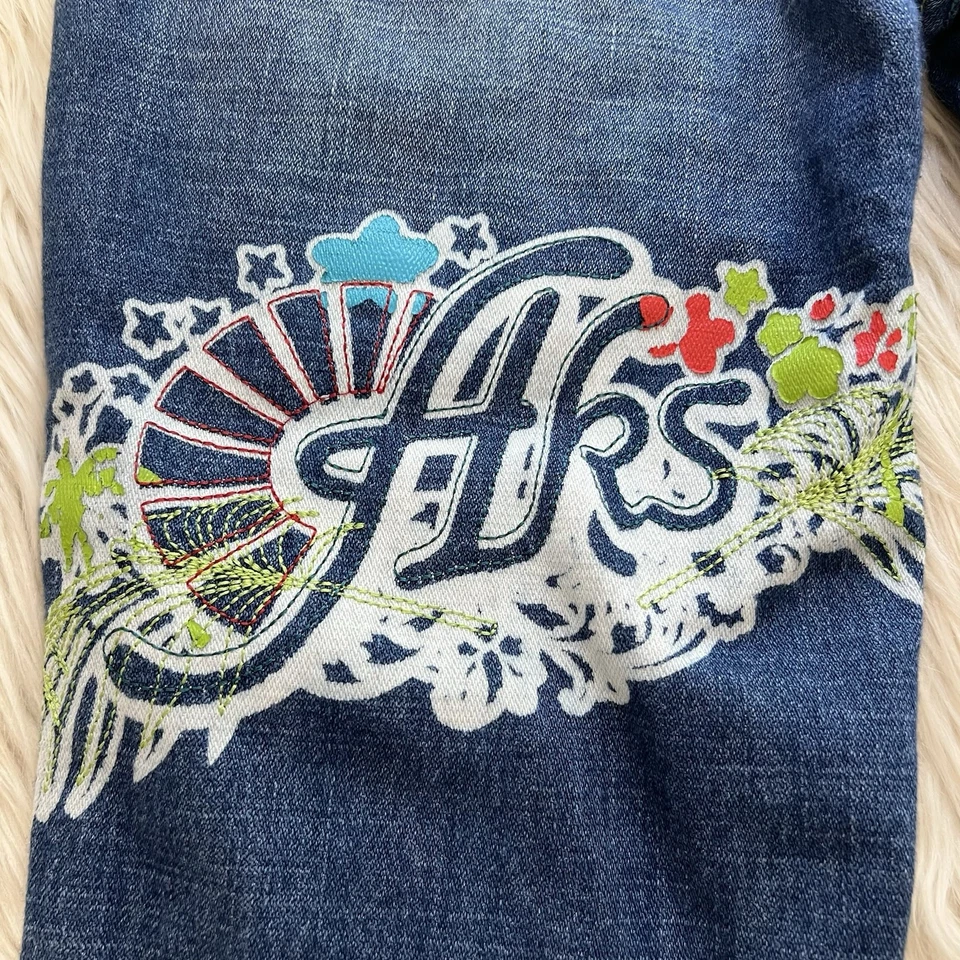 Vintage Y2K Akademiks AKDMKS Jeans Capris Shorts Denim Embroidered Women’s Sz 27 - Image 4 of 4