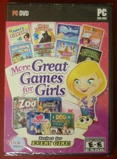 Video Game PC More Great Games For Girls Zoo Keeper GourMania Show Jumper