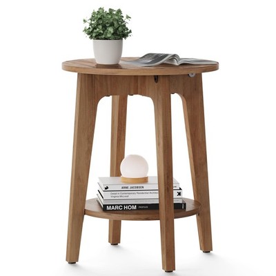VASAGLE Beistelltisch, Couchtisch, kleiner runder Tisch für Wohnzimmer, Nightsta...