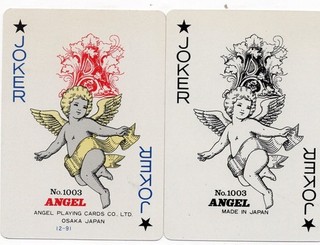Pair of WIDE RARE VINTAGE "Angel Playing Cards" JOKER Play Cards #34