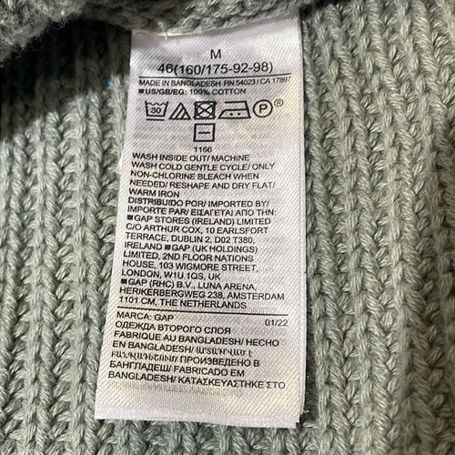 Cárdigan de playa abierto Gap talla mediana color es Douglas abeto suéter verde para mujer - Imagen 7 de 11