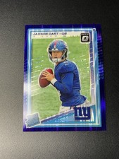 Jaxson Dart 2025 Donruss Optic Rated Rookie Purple Shock Prizm #273 RC NY Giants