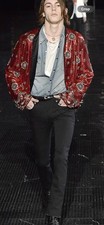 Saint Laurent Mens Aluminium Sequinned Jacket . 50/40. 24000