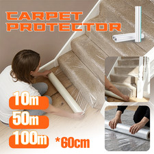 100M Roll Self Adhesive Home Carpet Floor Protector Film Cover Protection Dust