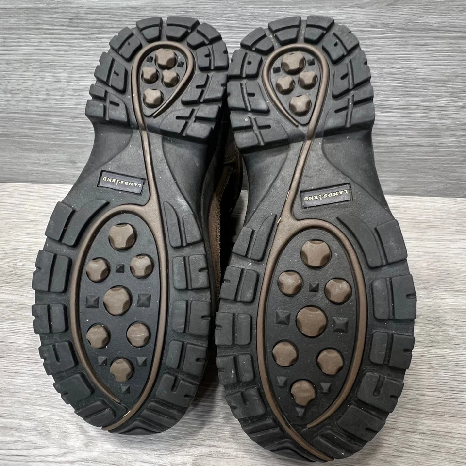 Lands' End Niños Marrón Gamuza Cuero Senderismo Trail Botines Talla 6 1/2B Zapatos Foto 3 de 4