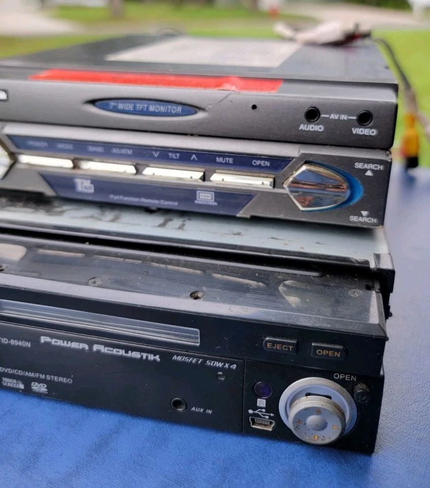 2 POWER ACOUSTIK PTID-8940N & PTID- B940N CAR 7" MONITOR CD/DVD - Untested - Image 3 of 4