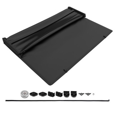 5.5FT Soft Quad-Fold Truck Bed Tonneau Cover for Ford F150 2004-2014  Waterproof