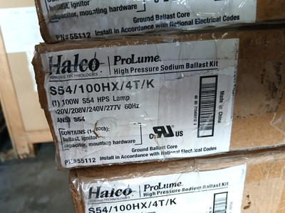 Halco S54/100HX/4T/K  High Pressure Sodium Ballast Kit 100W (Qty 53 Available)