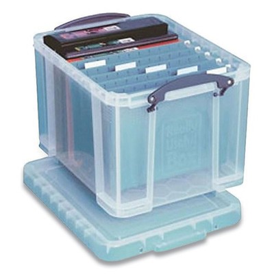 Really Useful Box? Stackable File Box, Legal Files, 14.5 x 18.5 x 12.75, Clear/B