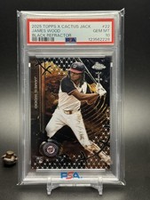 2025 Topps X Cactus Jack Black Refractor /10 #22 James Wood PSA 10 RC