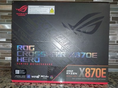 ASUS ROG CROSSHAIR X870E HERO AMD X870E Socket AM5 ATX Motherboard Open Box New