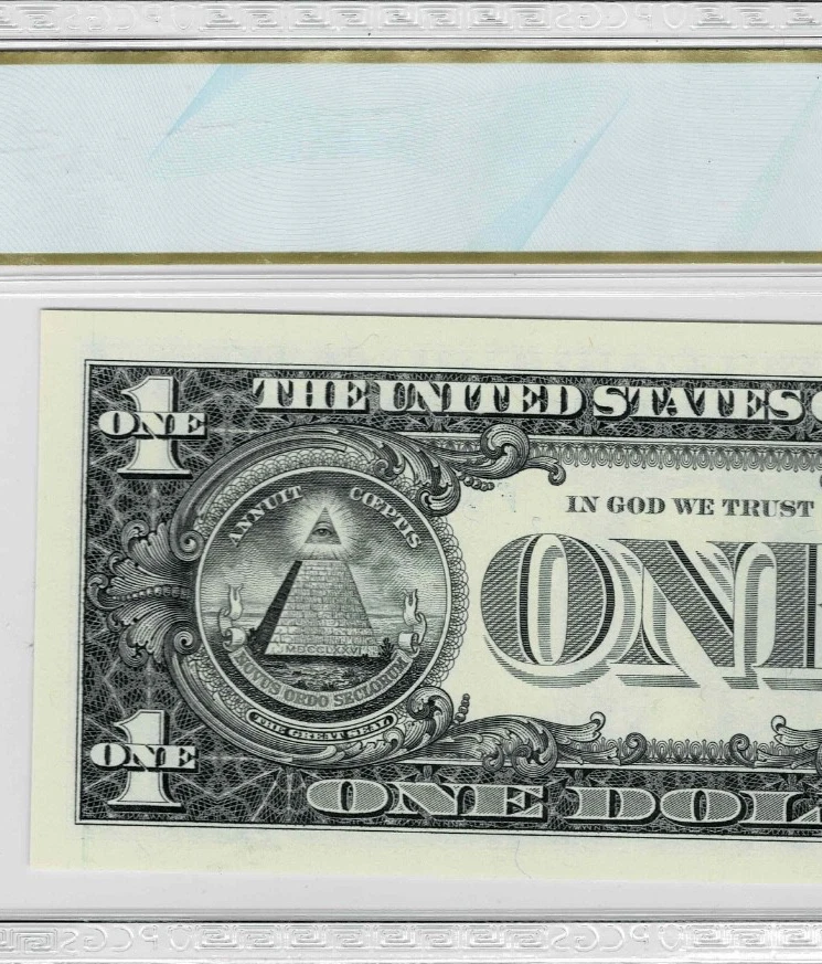 1988a $1 Federal Reserve 'WEB' Note- FM block--(combo 1/2) -PCGS 66 PPQ--1 finer - Image 4 of 4