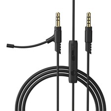 Gaming Headset Cable Cord With Mic Volume Control Headphones 3. 5mm Plug