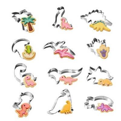 12 Pieces Cookie Cutters Set Ice Cream and Sweets Birthday Cookie Cutter Stai...