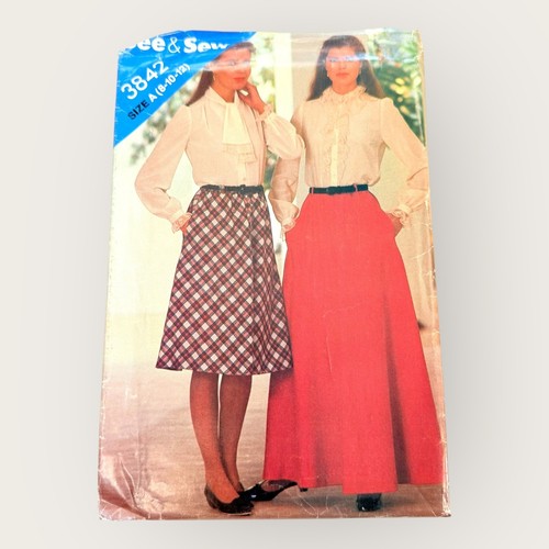 Vintage Butterick Sewing Pattern 3842 Misses Skirt Size 8-12 | eBay