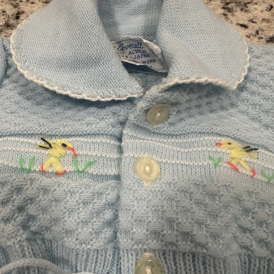 Vintage Baby Knit Coverall made in Japan - Image 3 of 4