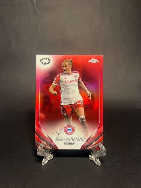 Sydney Lohmann Red Parallel /5 - 2023-24 Topps Chrome Women's Champions League