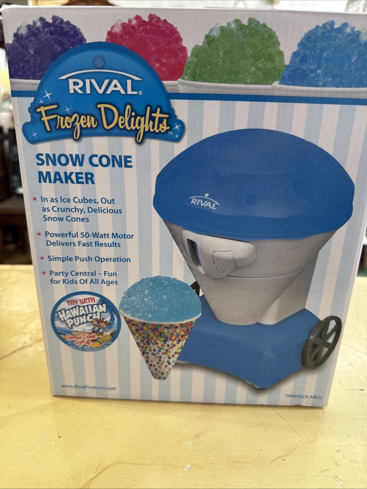 Rival Frozen Delights Snow Cone Maker - Light Blue, Works Great.