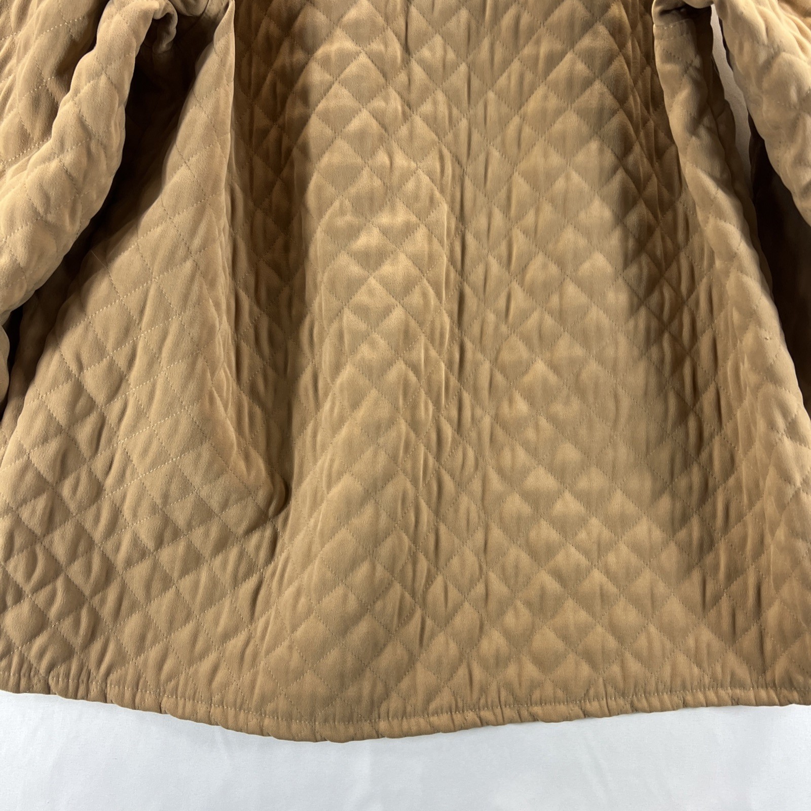 Talbots Beige Full Button Collared Quilted Jacket… - image 13