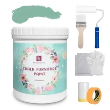 Chalk Paint Kit for Furniture - Waterbased Wood Paint, Kitchen Cabinet & Counter