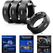 2 Inch Black 50mm Wheel Spacer Kit 12x1.5 Studs Set Of 4 ATV Spacers Compatible