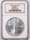 1990 1oz Silver American Eagle MS69 NGC 104435-079