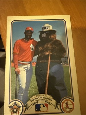 1987 Smokey Bear-Fire Prevention Baseball Card #9 Ozzie Smith