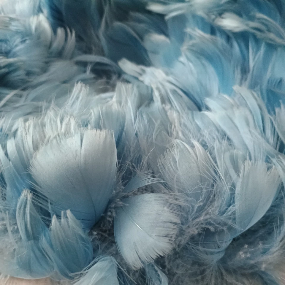 Vintage Feather baby blue wig Hat/ stretch net/ med to large size- Yugoslavia - Image 2 of 4