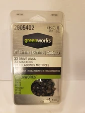 New GreenWorks Genuine OEM Replacement Chain 8 Inch 2905402 20302 20672 20352 