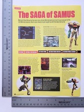 Saga Of Samus Metroid Authentic Print Advertisement / Game Poster Art