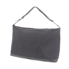 GUCCI Original GG Canvas Used Travel Shoulder Bag Black Italy Vintage #ED482 S