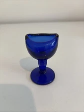 Cobalt Blue Eye Wash Cup Vintage John Bull Aug. 14 1917 Patent