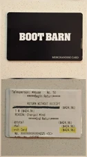 Boot Barn Gift Card $424.96 - Ships via USPS Priority Mail OR Sent Via Email 