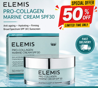 Elemis Pro-Collagen Marine Collagen Anti-Aging Face Cream SPF 30 Free Shipping -
