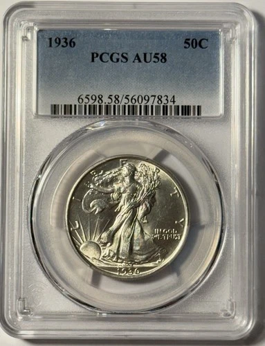 1936 Walking Liberty Half Dollar PCGS AU58