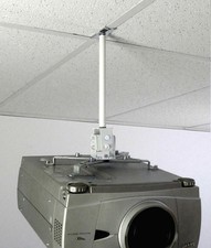 ALZO Short Suspended Drop Ceiling Video Projector Mount with Scissor Clamp for T