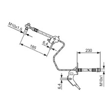 Bremsschlauch hinten rechts für Opel Combo Tour Corsa C X01 Meriva A | 24379631