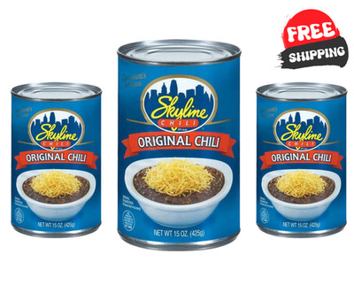 (3 pack) Skyline Chili Original Chili 15 oz Can.. Free Shipping