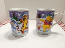 Disney Winnie The Pooh And Tigger  Set (2) 8 Oz Dushwasher Safe 