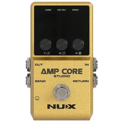NUX NCA-1 AMP CORE STUDIO ギターエフェクター ゴールド NUX Amp Core Studio Amp Modeling Pedal Gold for sale online
